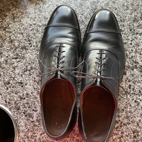 ALLEN EDMONDS | Park Avenue Cap-toe Oxfords Black men’s size‎ 13B good preowned - Picture 2 of 16